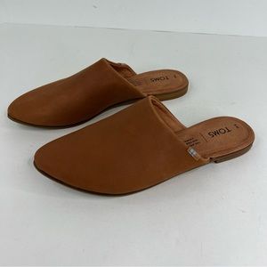 TOMS Women's Jutti Brown Suede Leather Mule Flats Size 6